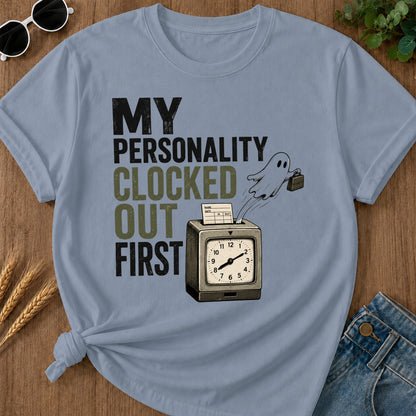 Clocked Out T-Shirt - Blue Jean