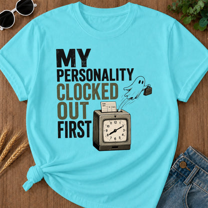 Clocked Out T-Shirt - Lagoon Blue