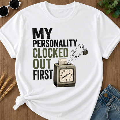 Clocked Out T-Shirt - White