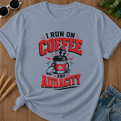 Coffee Audacity T-Shirt - Blue Jean