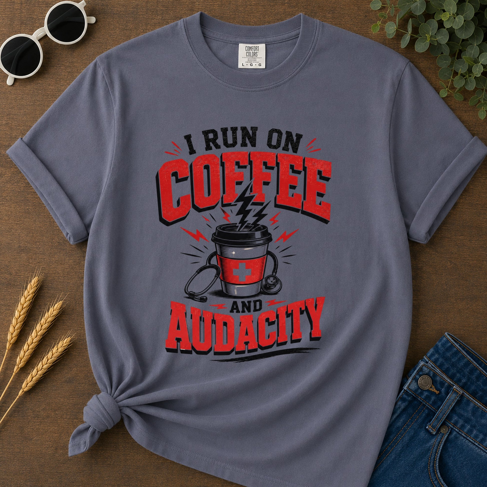 Coffee Audacity T-Shirt - Navy