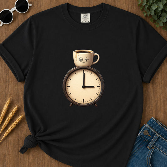 Coffee Clock T-Shirt - Black