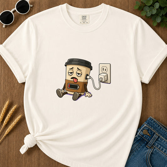 Coffee Low Battery T-Shirt - Ivory