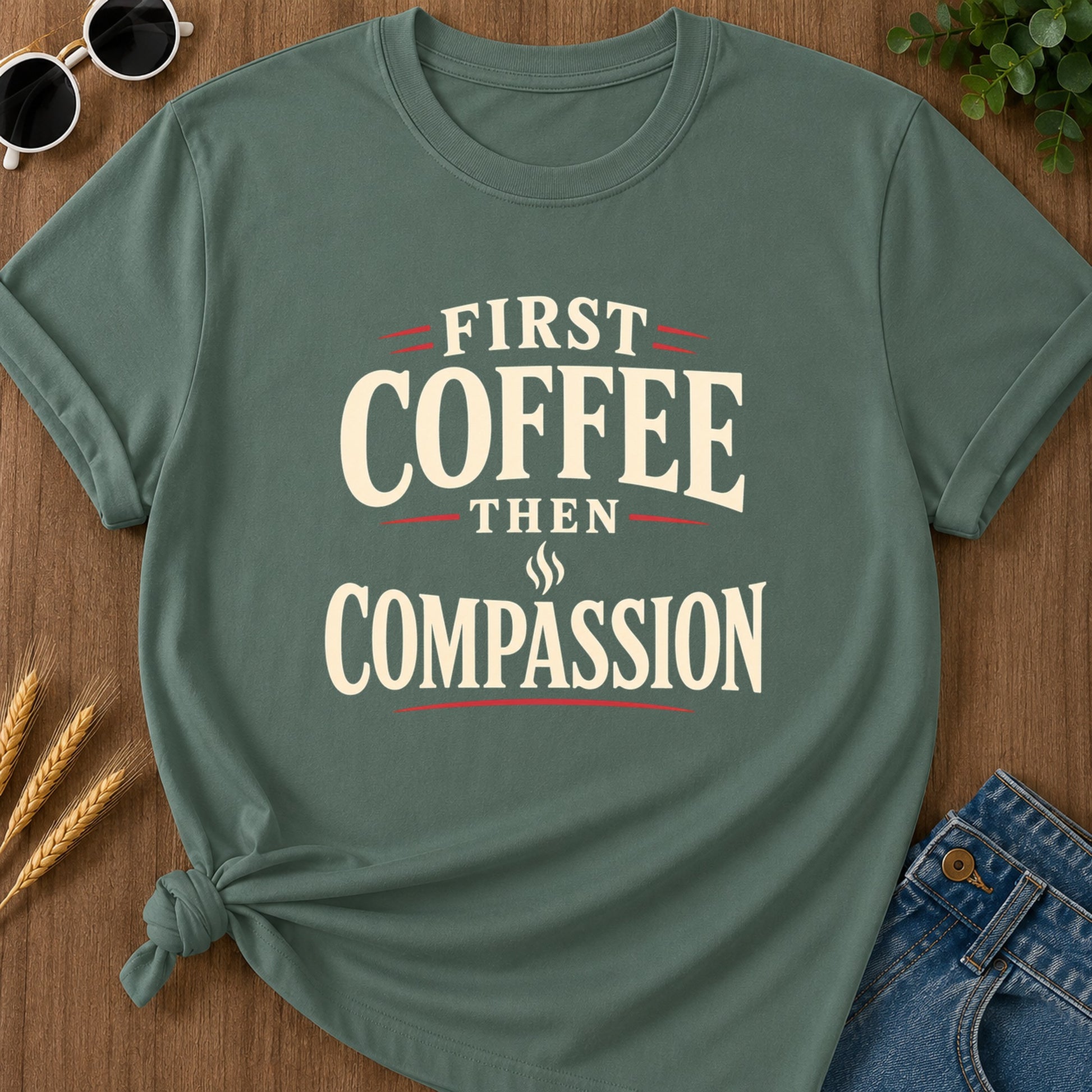 Coffee Pass T-Shirt - Blue Spruce