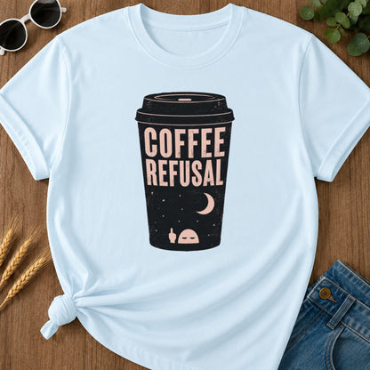 Coffee Refusal T-shirt - Chambray Mockup