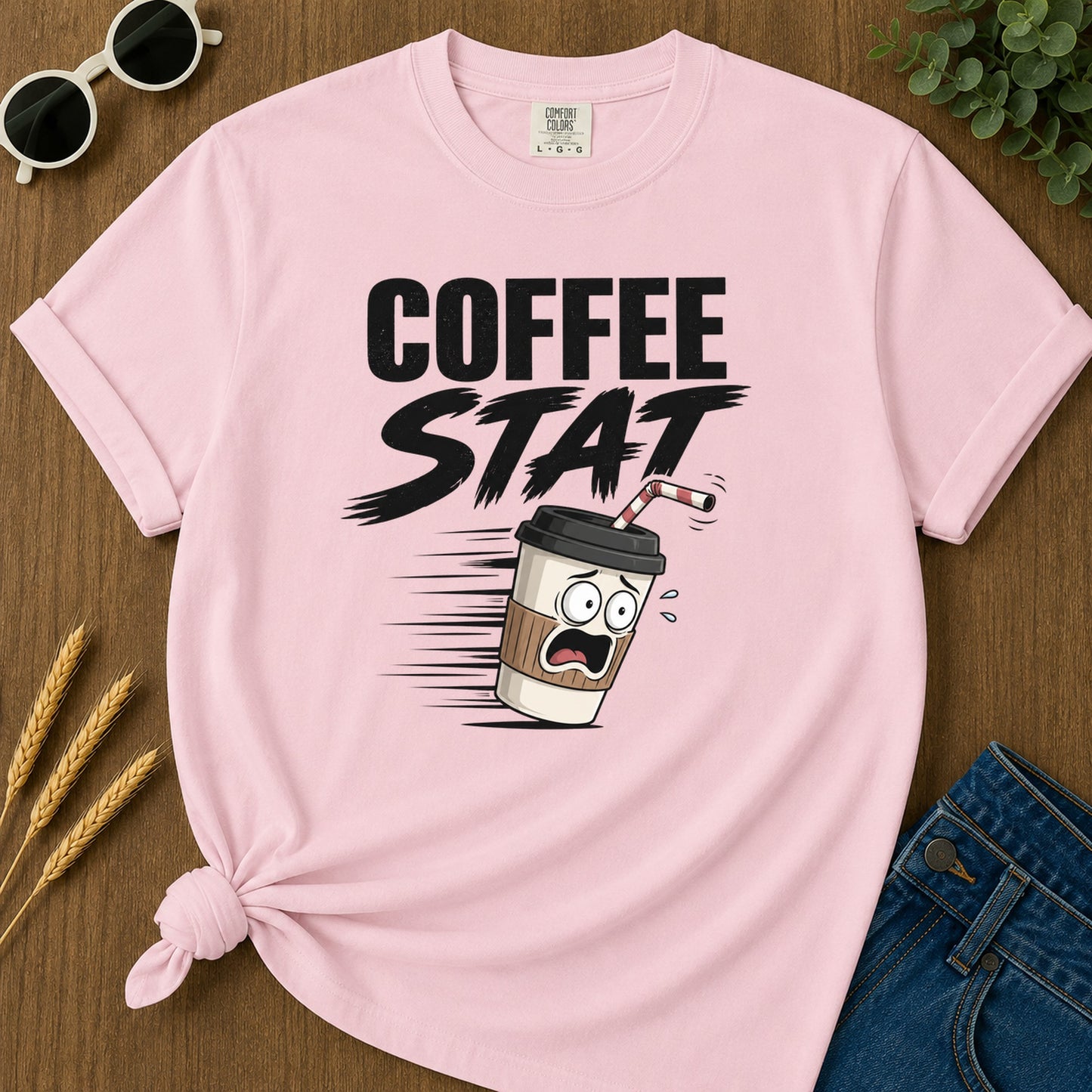 Coffee Stat T-Shirt - Blossom