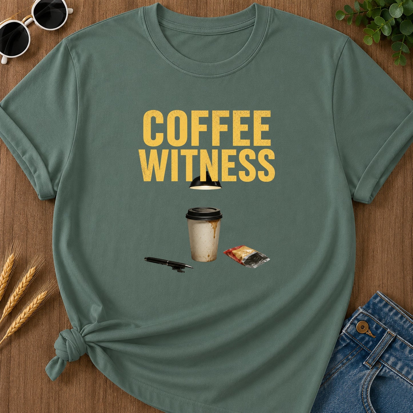 Coffee Witness T-Shirt - Blue Spruce