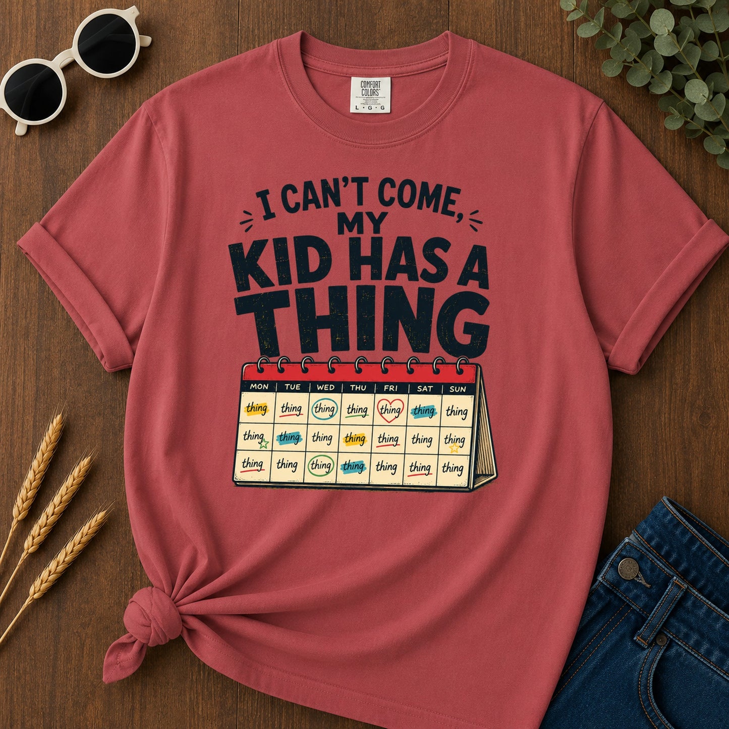 Come I Cant C My Now Tue Wed Thu Fri T-Shirt - Crimson