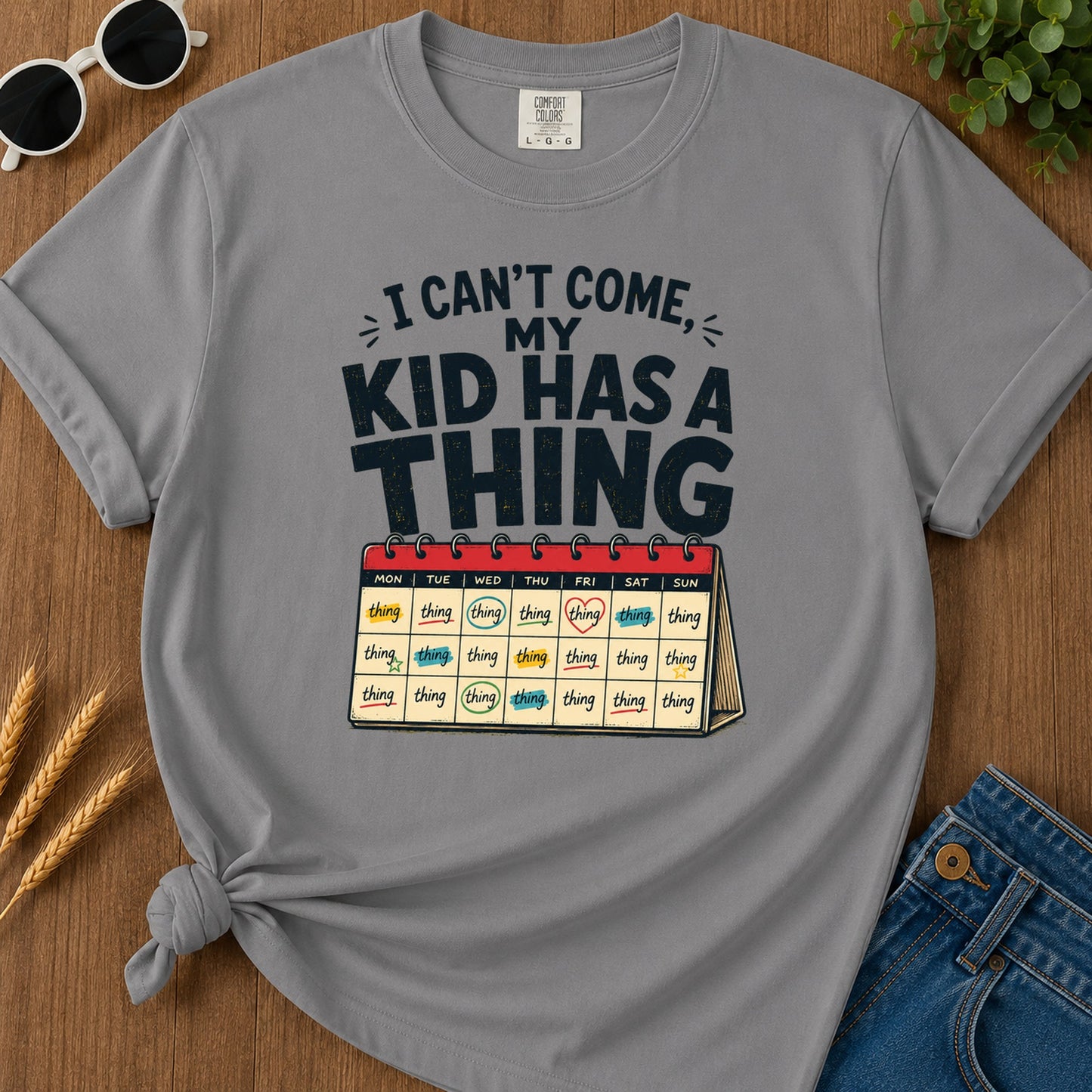 Come I Cant C My Now Tue Wed Thu Fri T-Shirt - Grey