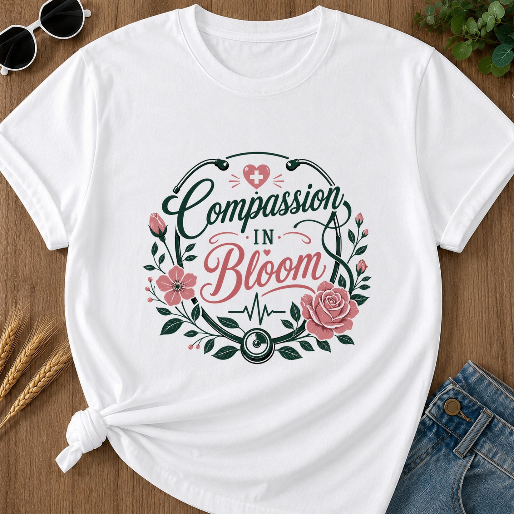 Compassion In Bloom T-Shirt - White