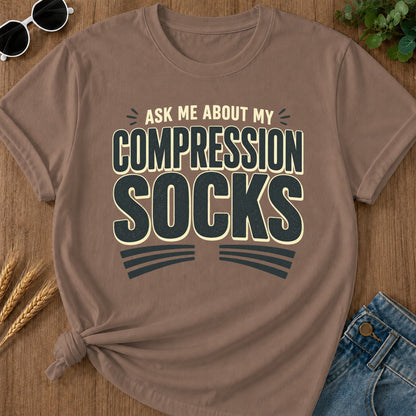 Compression Socks T-Shirt - Espresso