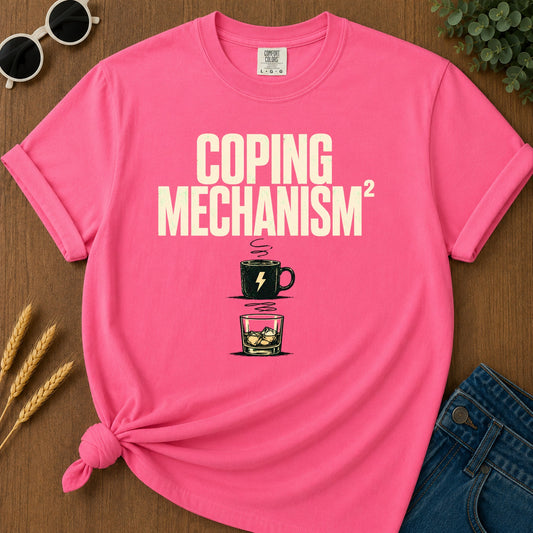 Coping Mechanism Squared T-Shirt - Crunchberry