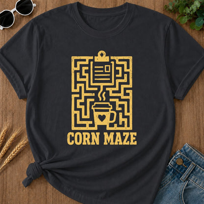 Corn Maze T-shirt - Graphite Mockup