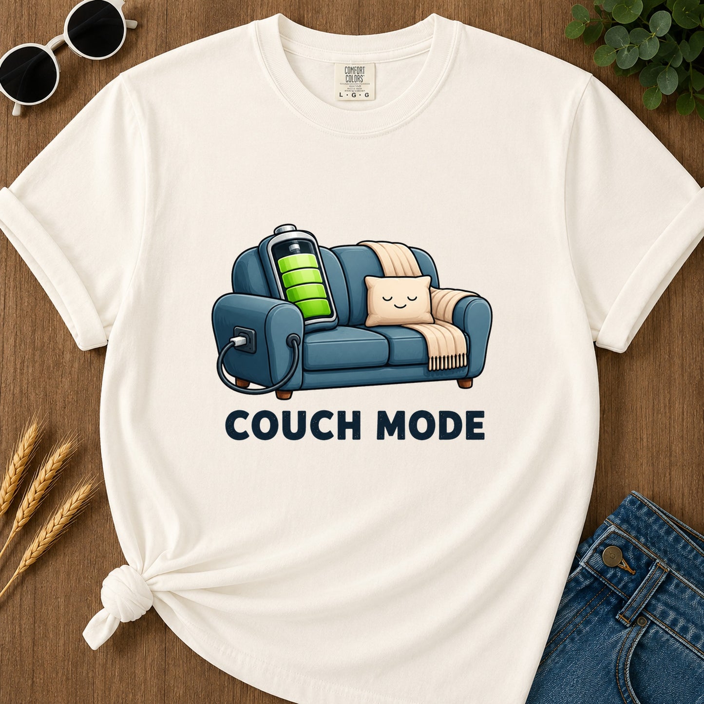 Couch Mode T-Shirt - Ivory