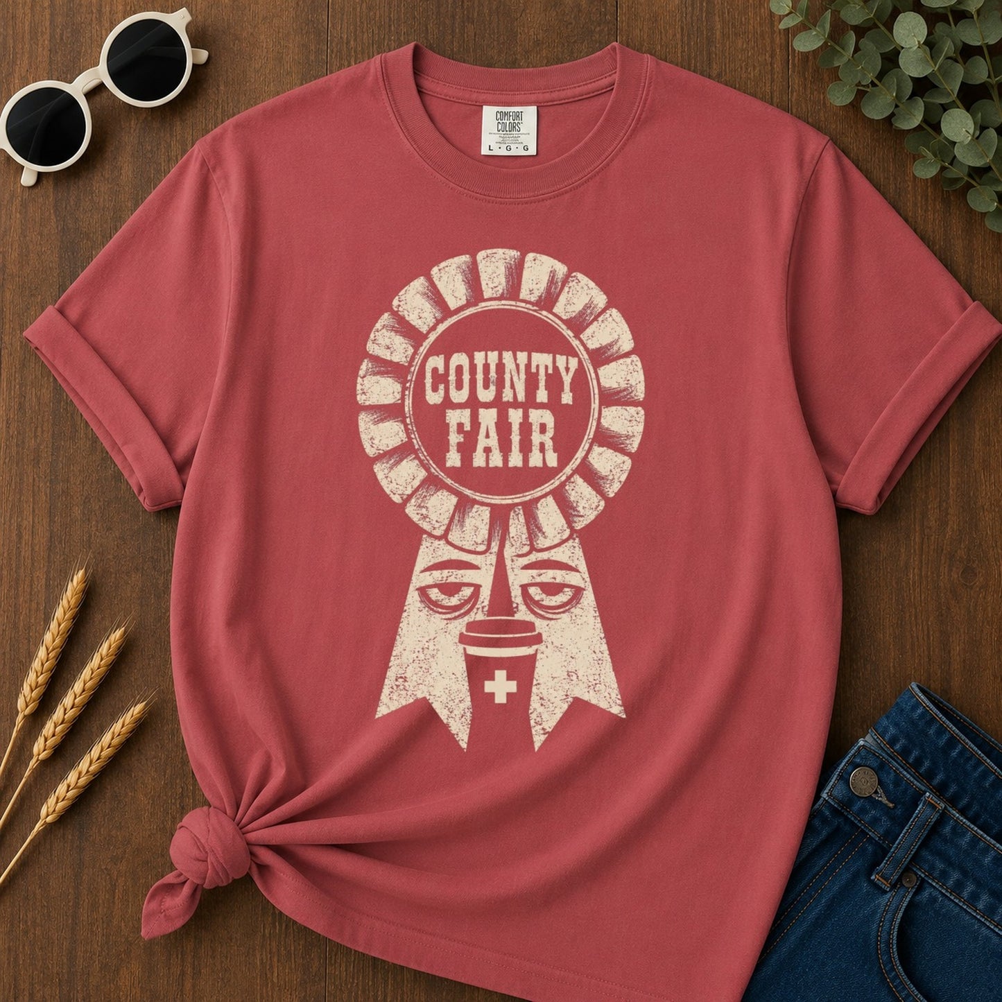 County Fair T-shirt - Crimson Mockup