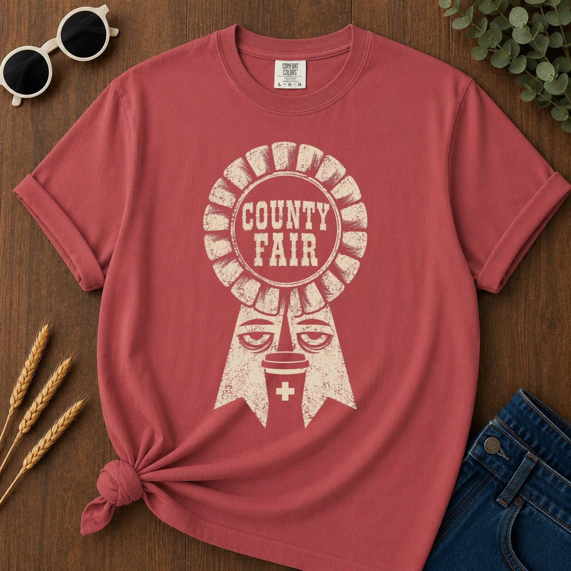 County Fair T-shirt - Crimson Mockup