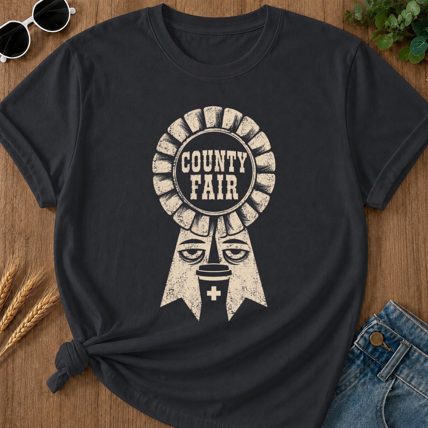 County Fair T-shirt - Graphite Mockup