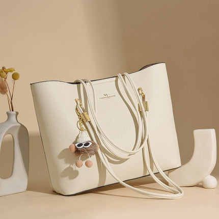 Cowhide Leather Basket Tote Bag - RAYZORA