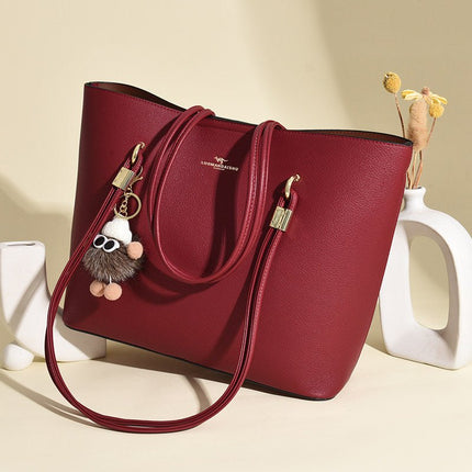 Cowhide Leather Basket Tote Bag - RAYZORA
