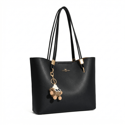 Cowhide Leather Basket Tote Bag - RAYZORA