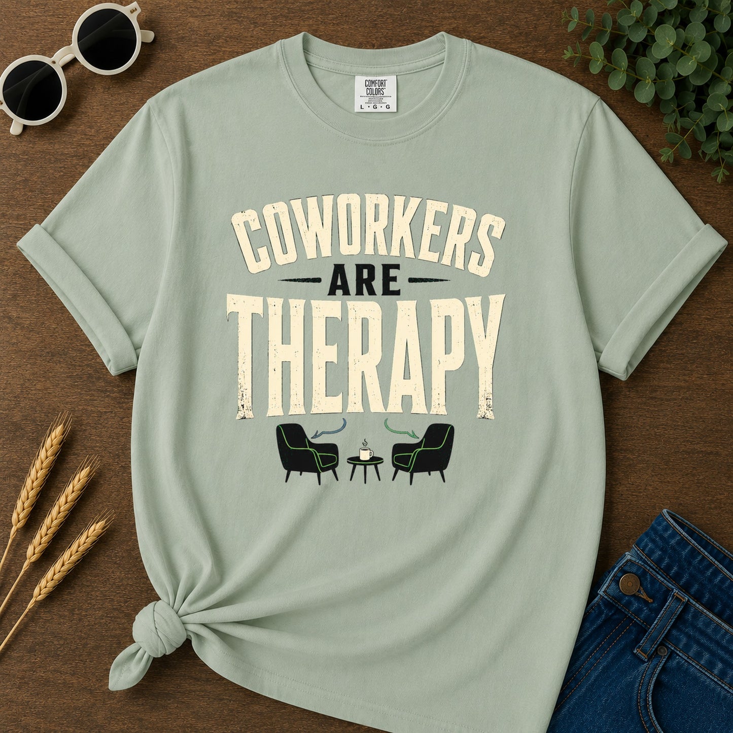 Coworkers Are Therapy T-Shirt - Bay
