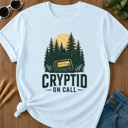Cryptid Call T-shirt - Chambray Mockup