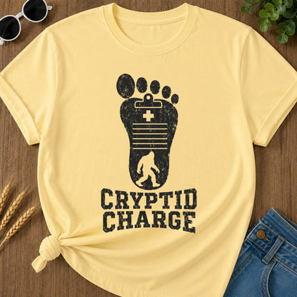 Cryptid Charge T-shirt - Butter Mockup