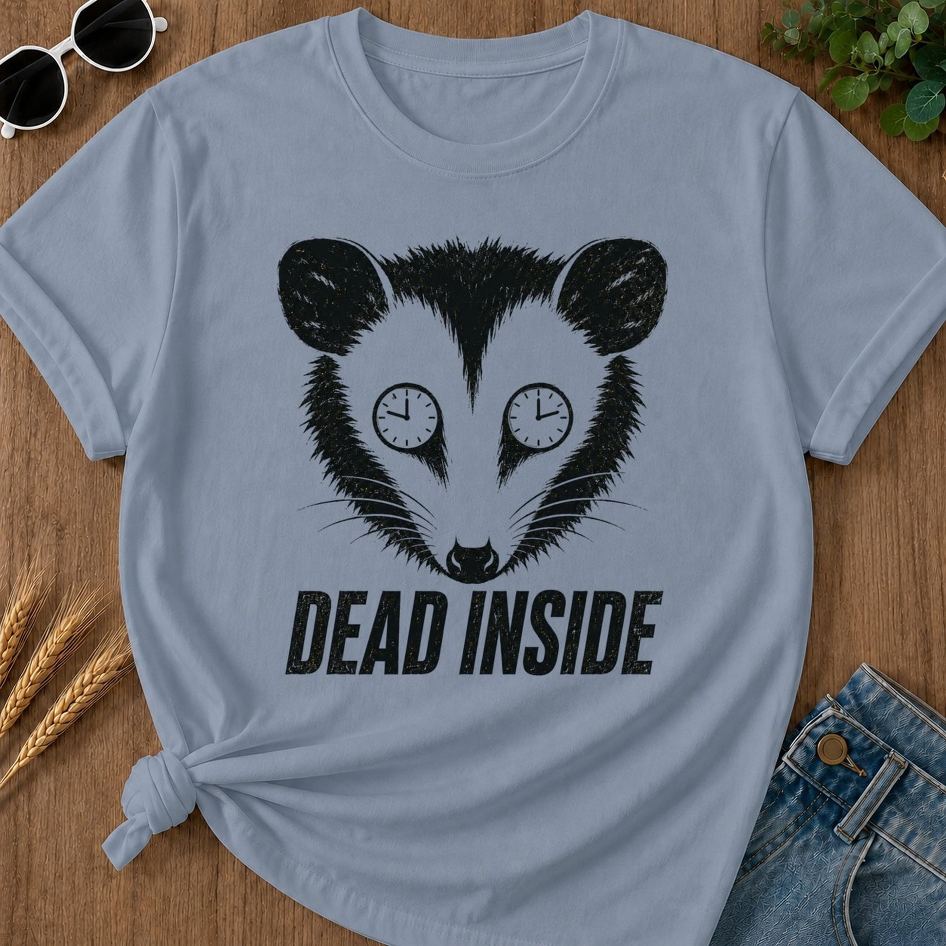 Dead Inside T-shirt - Blue Jean Mockup