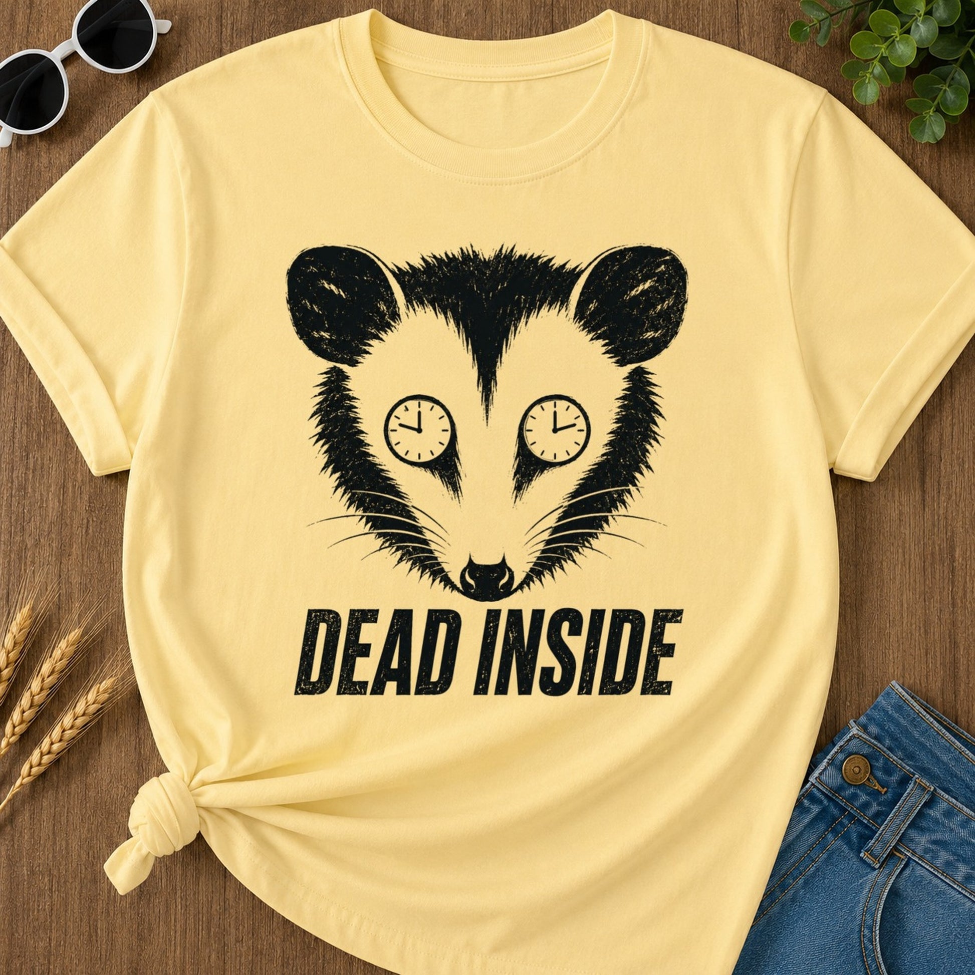 Dead Inside T-shirt - Butter Mockup