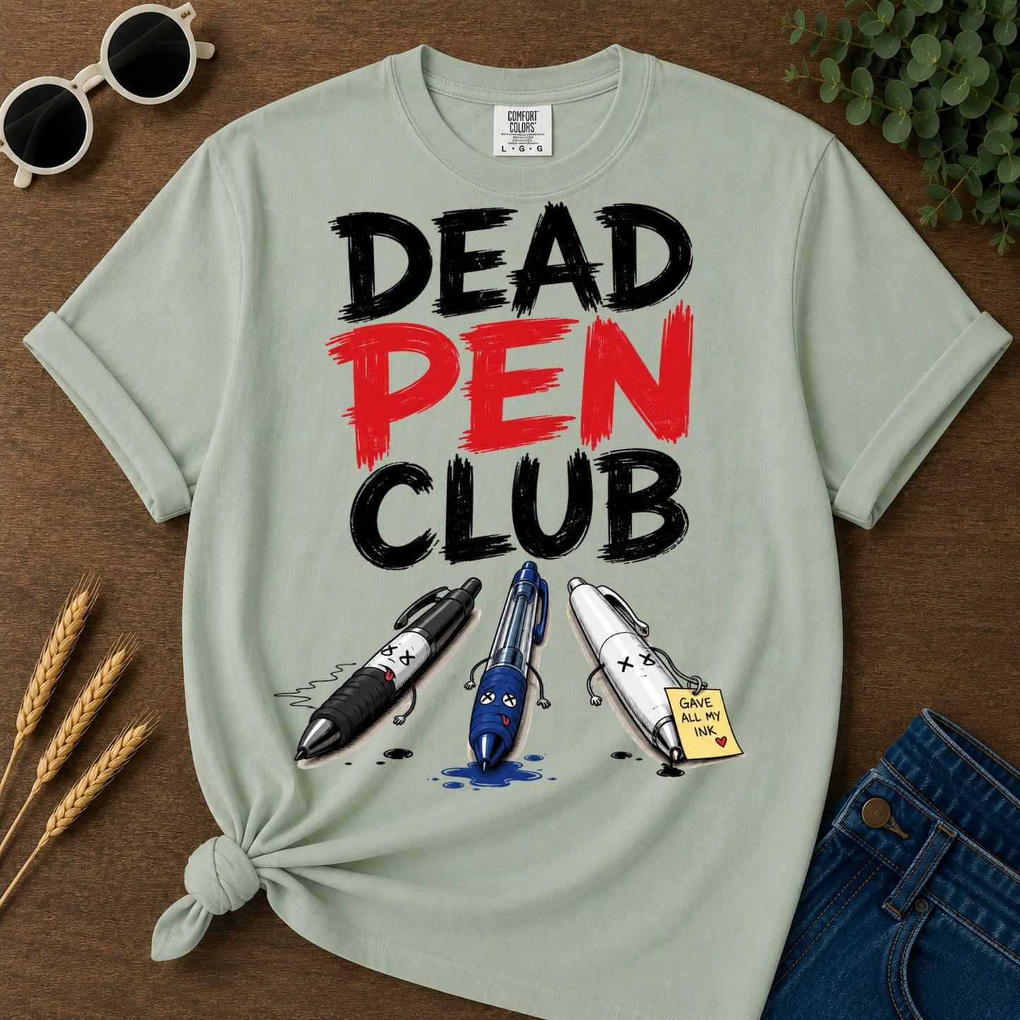 Dead Pen Club Red T-Shirt - Bay