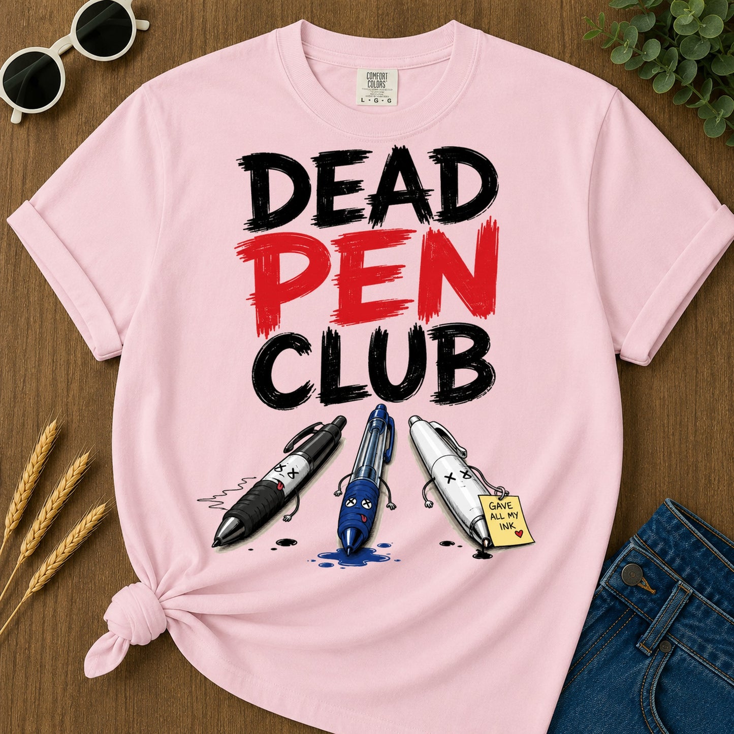 Dead Pen Club Red T-Shirt - Blossom