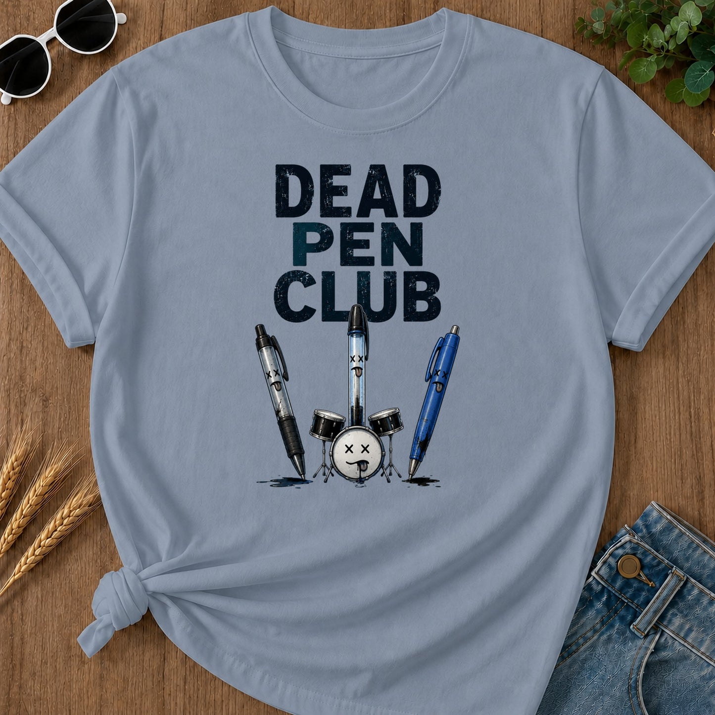 Dead Pen Club T-Shirt - Blue Jean