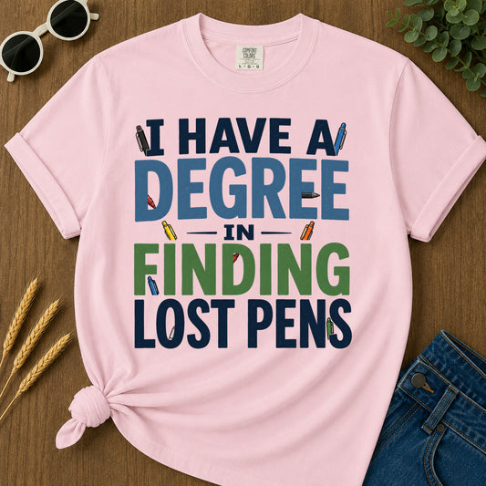 Degree Finding Lost Pens T-Shirt - Blossom