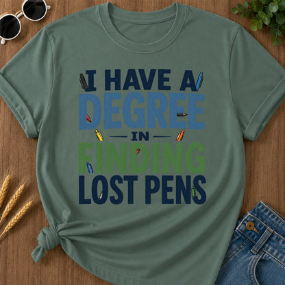 Degree Finding Lost Pens T-Shirt - Blue Spruce