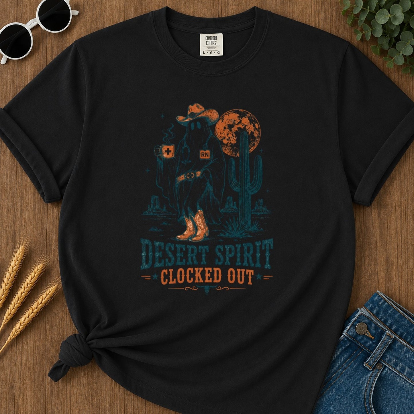Desert Spirit T-shirt - Black Mockup