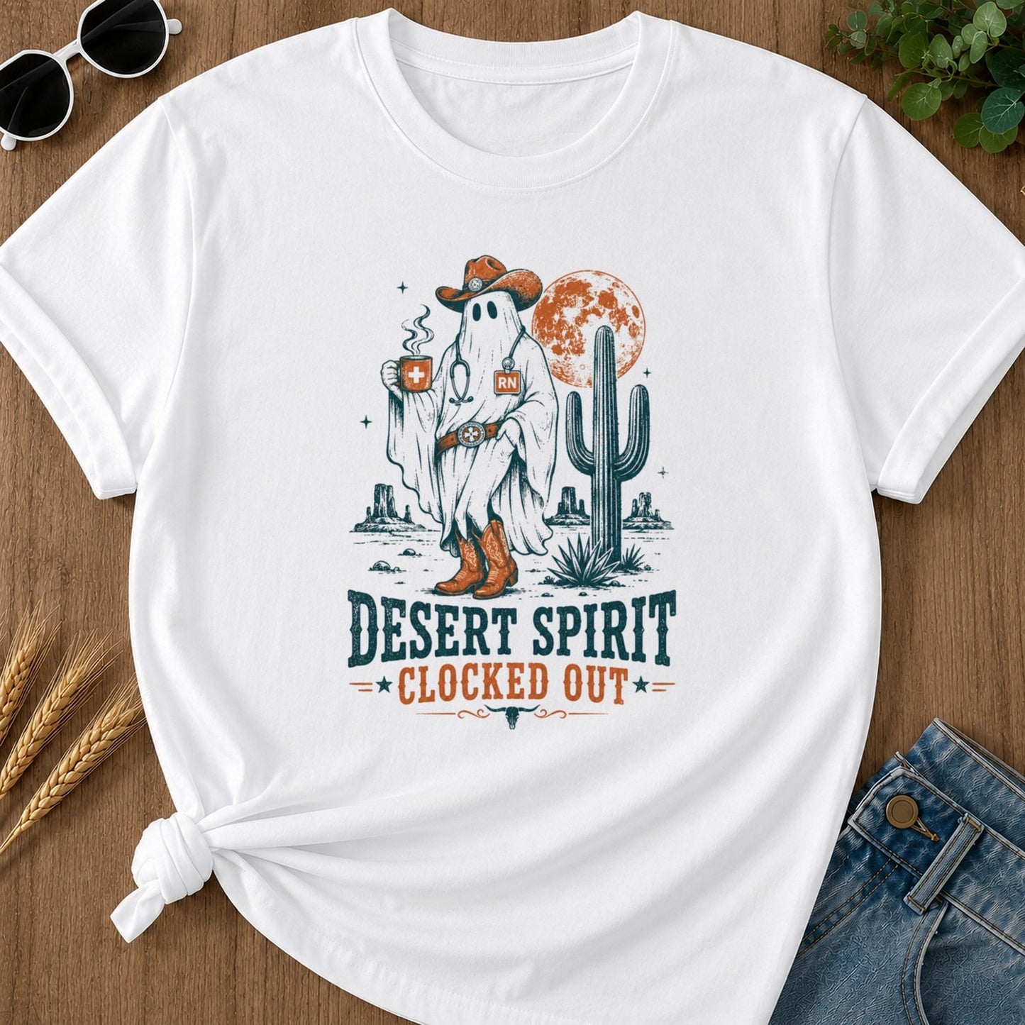 Desert Spirit T-shirt - White Mockup