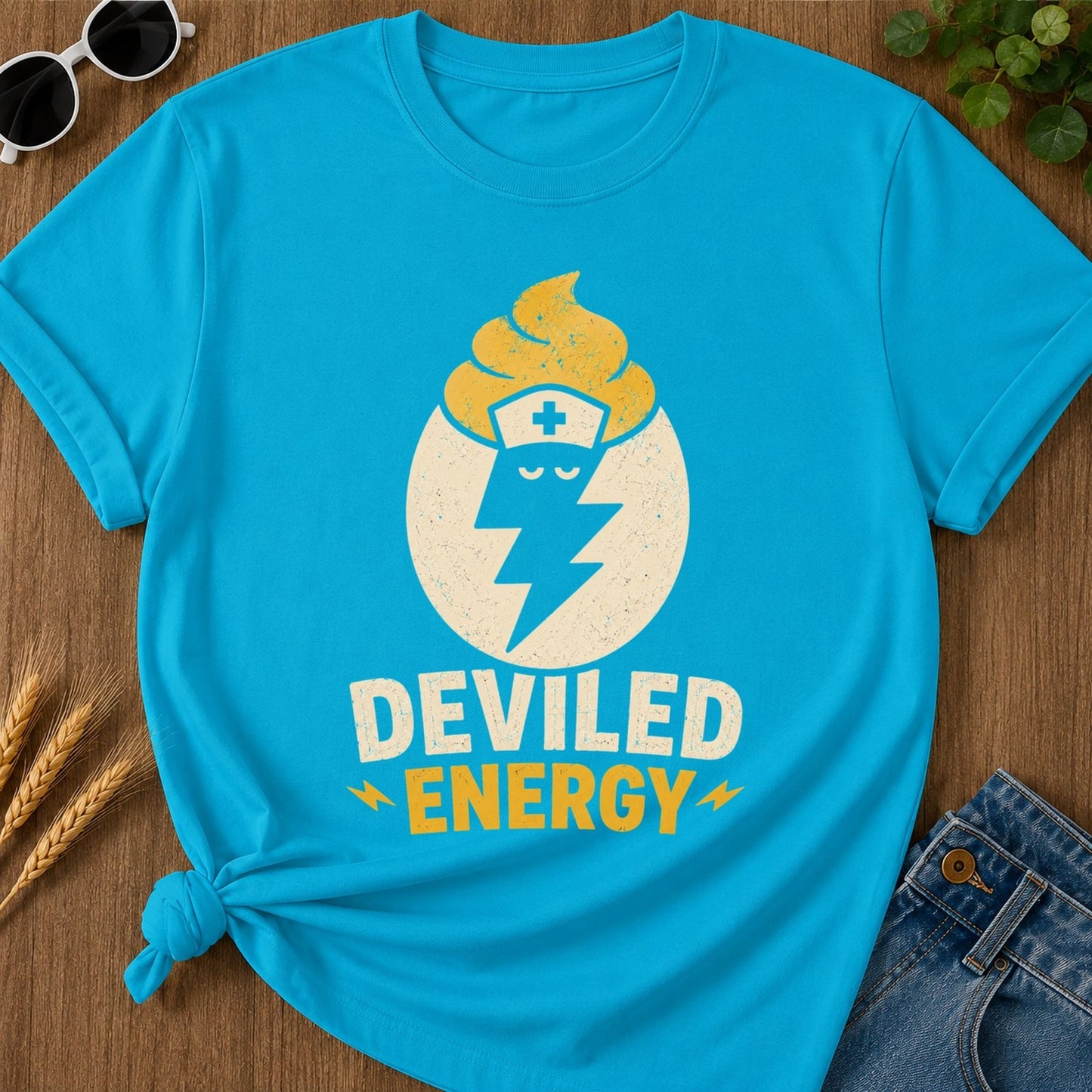 Deviled Energy 2 T-shirt - Sapphire Mockup