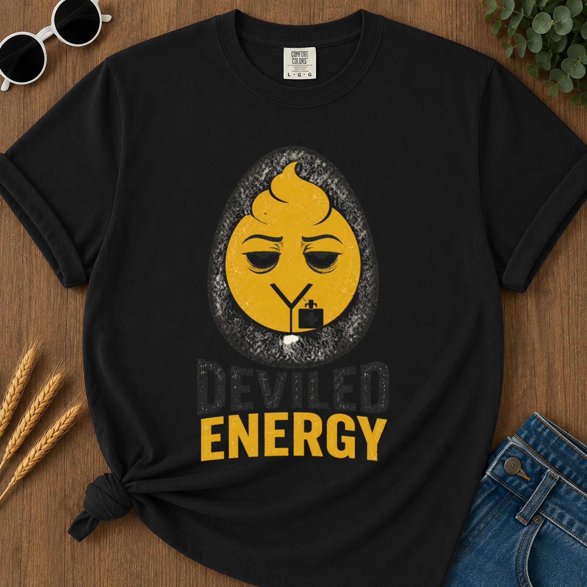 Deviled Energy T-shirt - Black Mockup