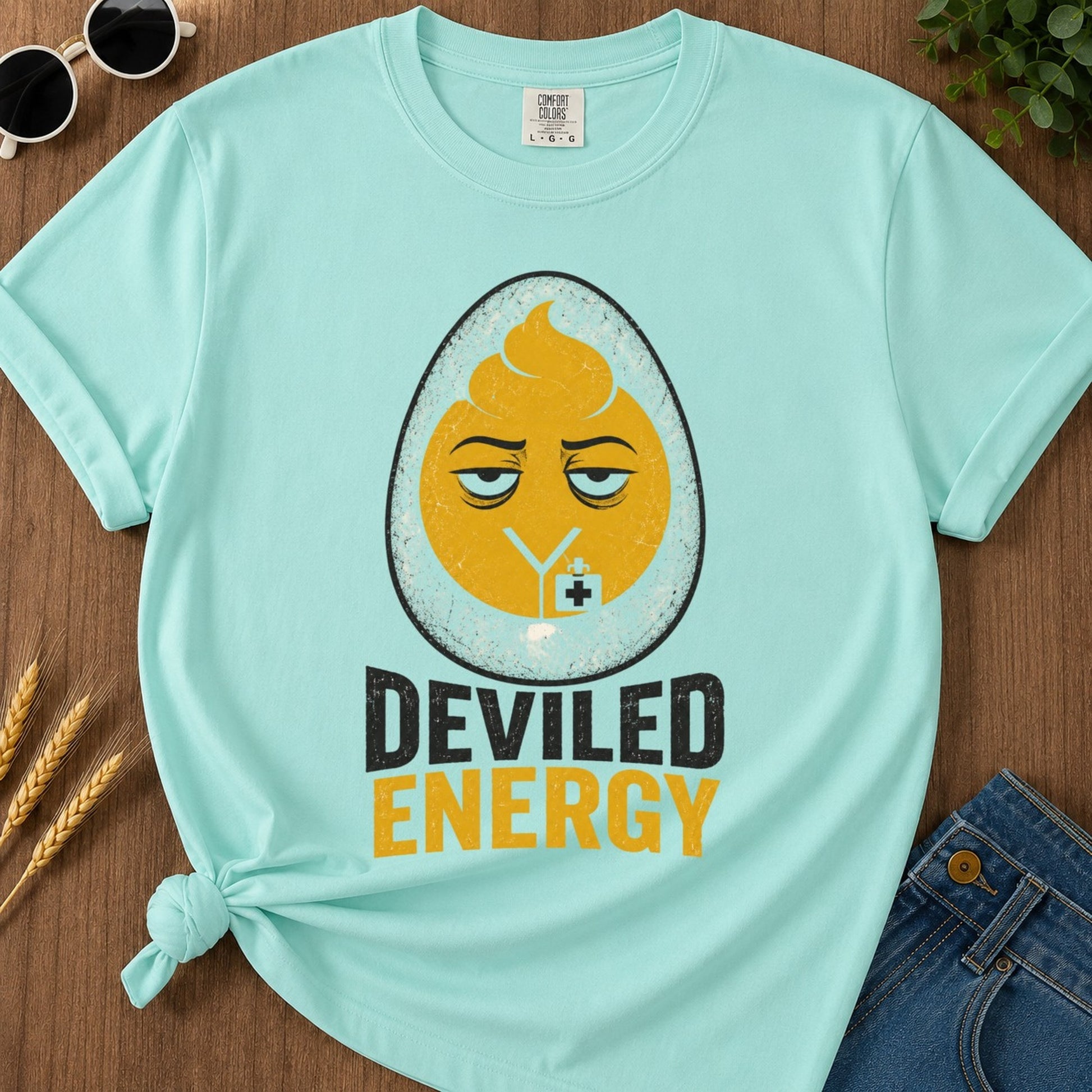 Deviled Energy T-shirt - Chalky Mint Mockup