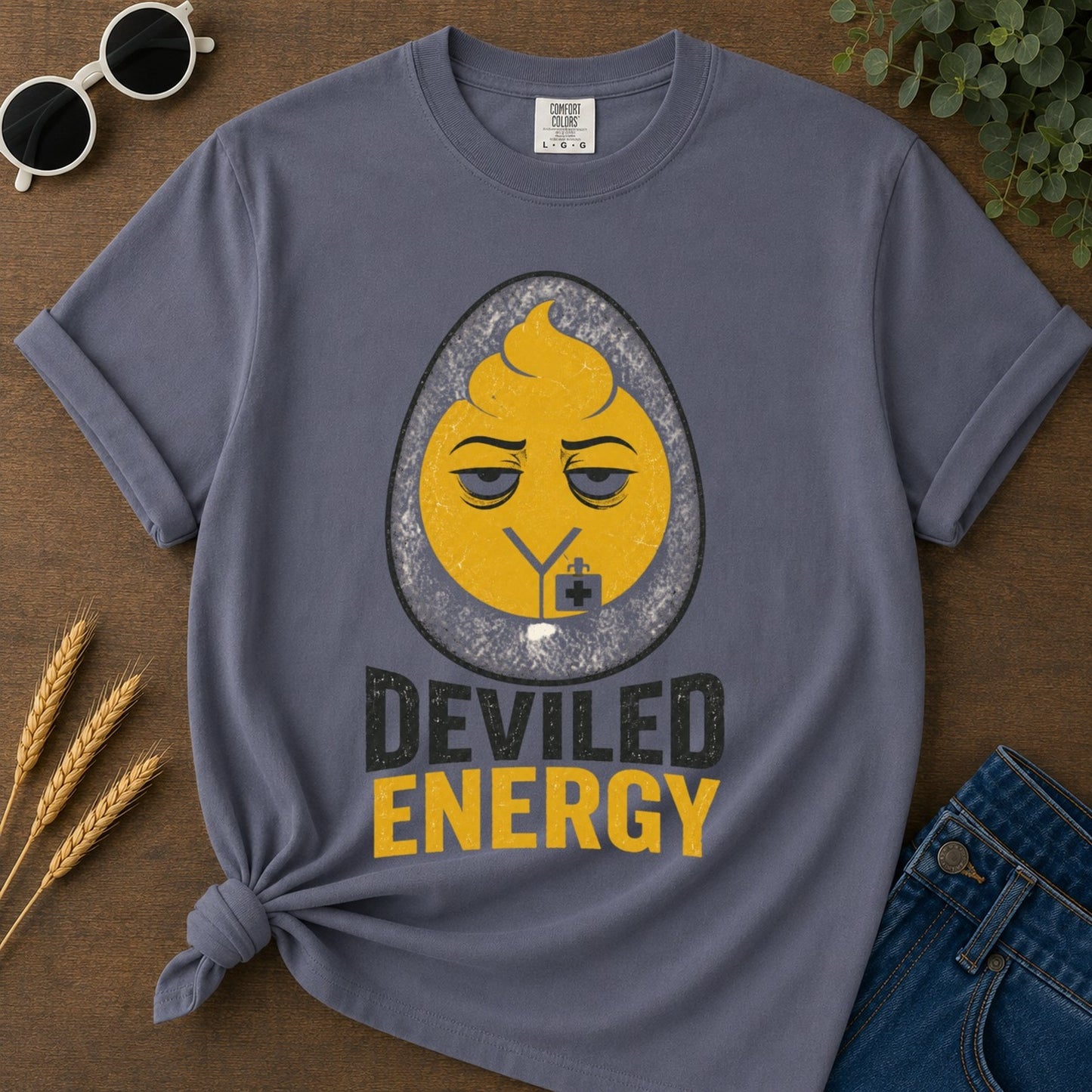 Deviled Energy T-shirt - Navy Mockup