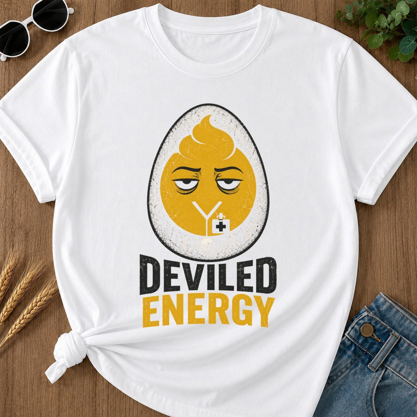 Deviled Energy T-shirt - White Mockup