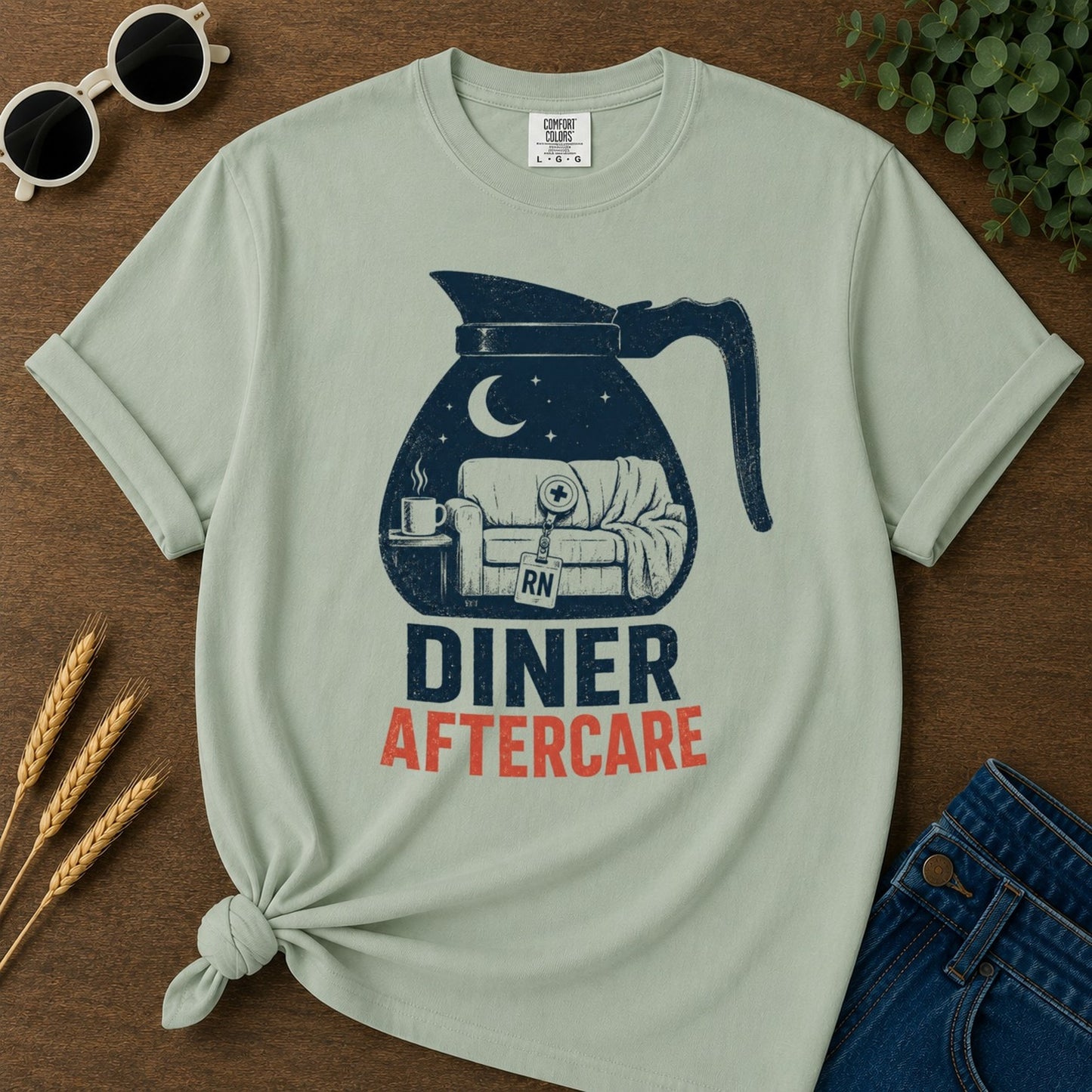 Diner Aftercare T-shirt - Bay Mockup