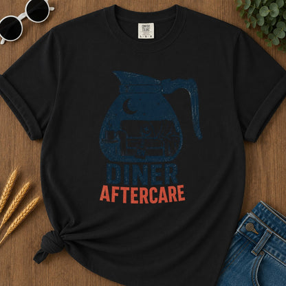 Diner Aftercare T-shirt - Black Mockup