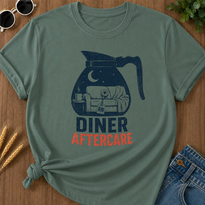Diner Aftercare T-shirt - Blue Spruce Mockup