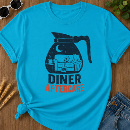 Diner Aftercare T-shirt - Sapphire Mockup