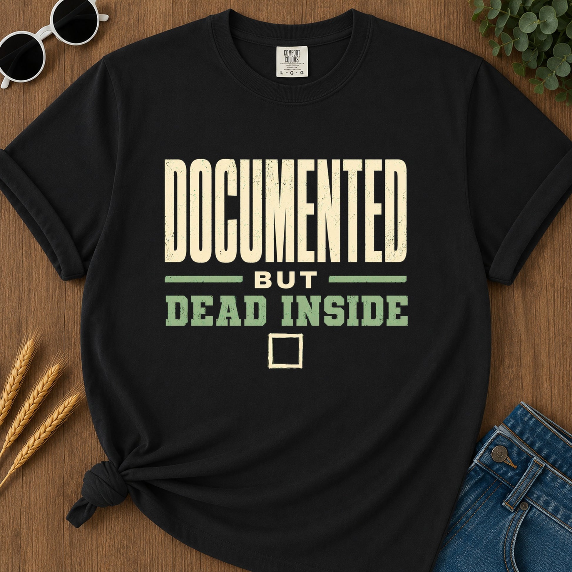 Documented Dead Inside T-Shirt - Black