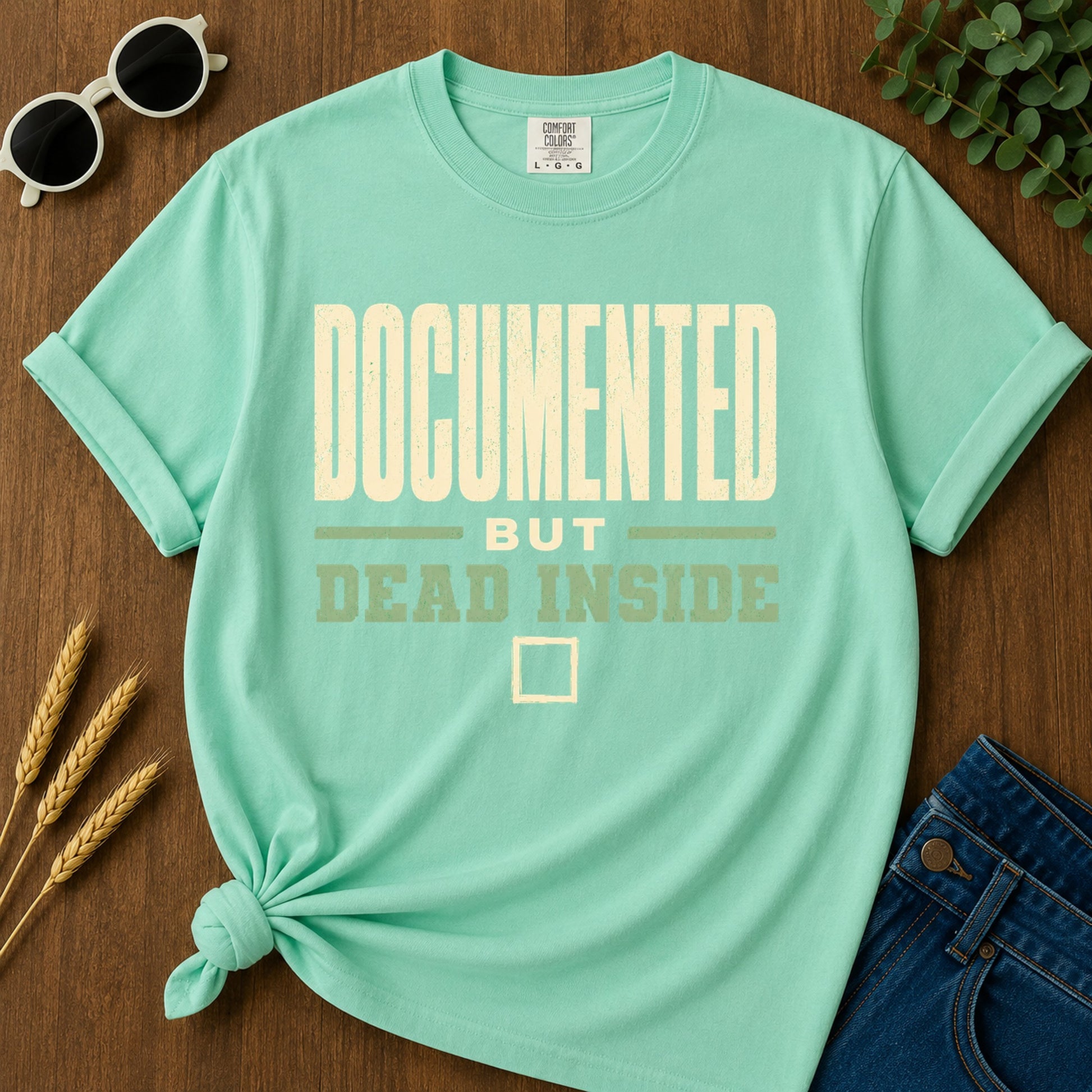 Documented Dead Inside T-Shirt - Island Reef