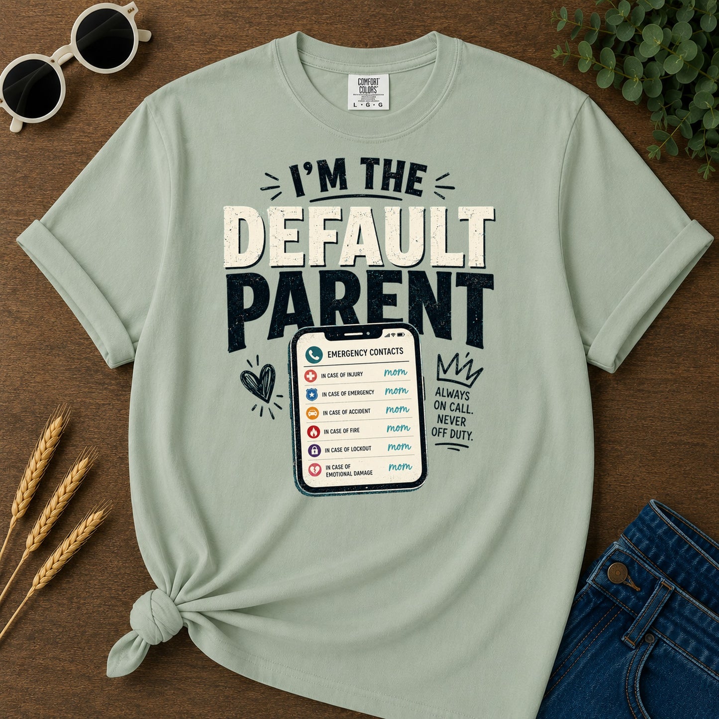 Emergency Contacts Mom T-Shirt - Bay