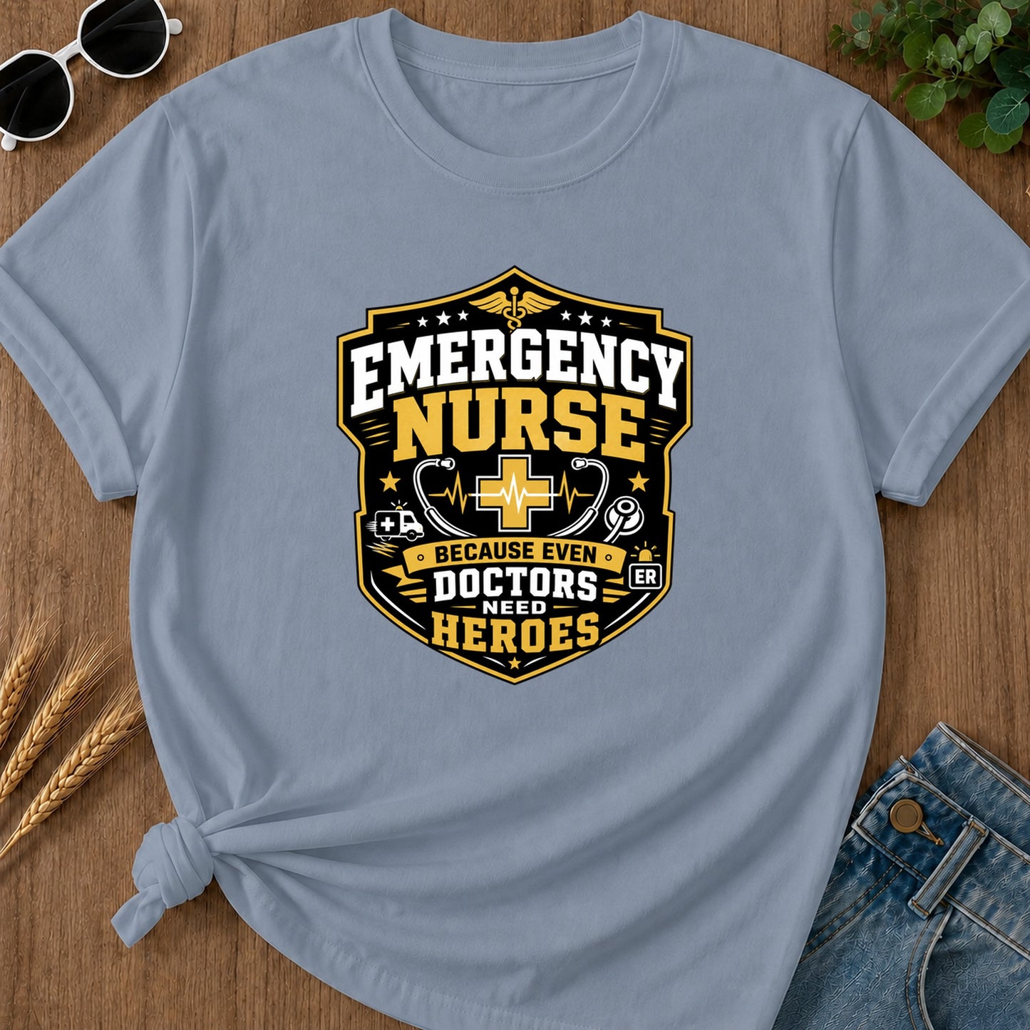 Emergency Nurse (2) T-Shirt - Blue Jean