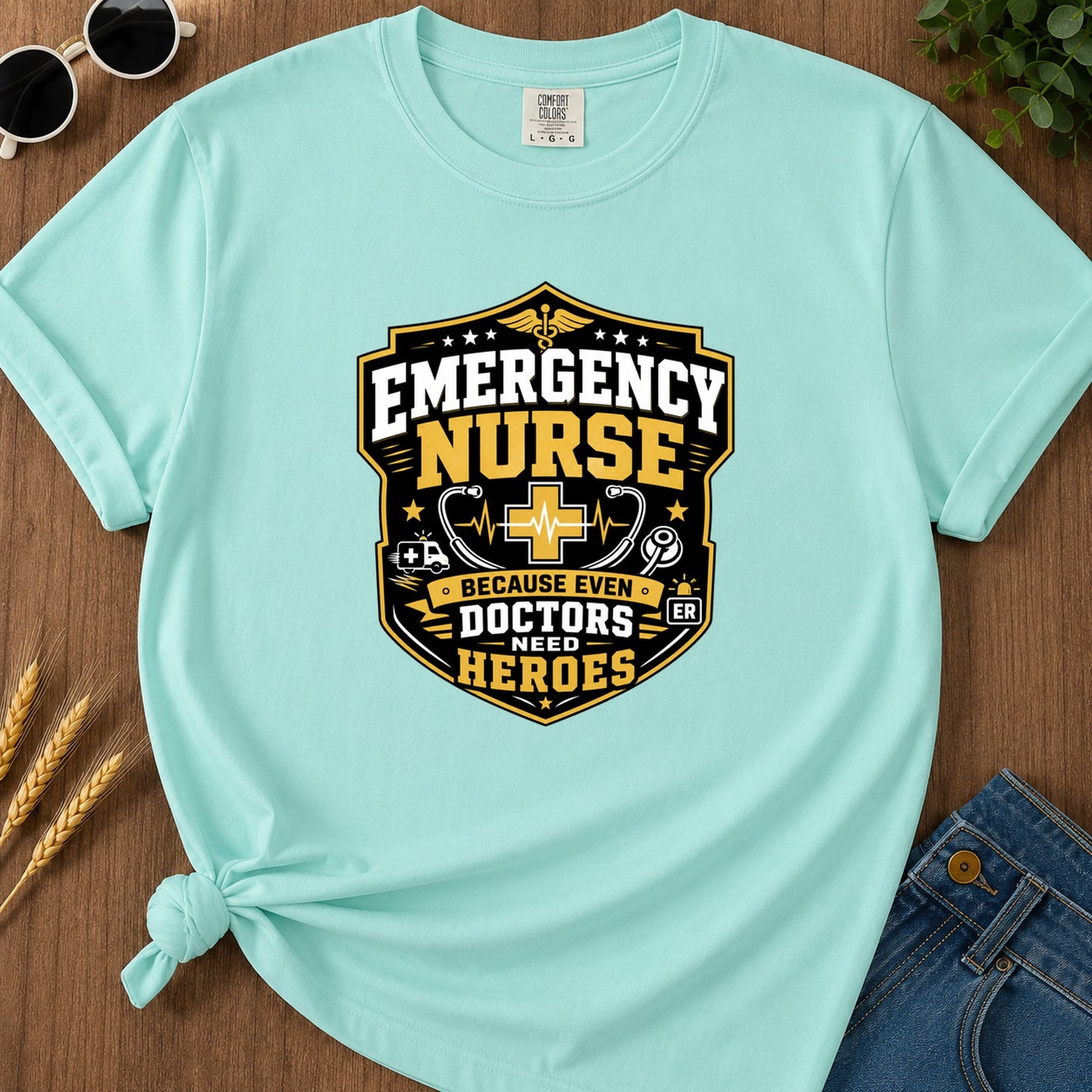 Emergency Nurse (2) T-Shirt - Chalky Mint